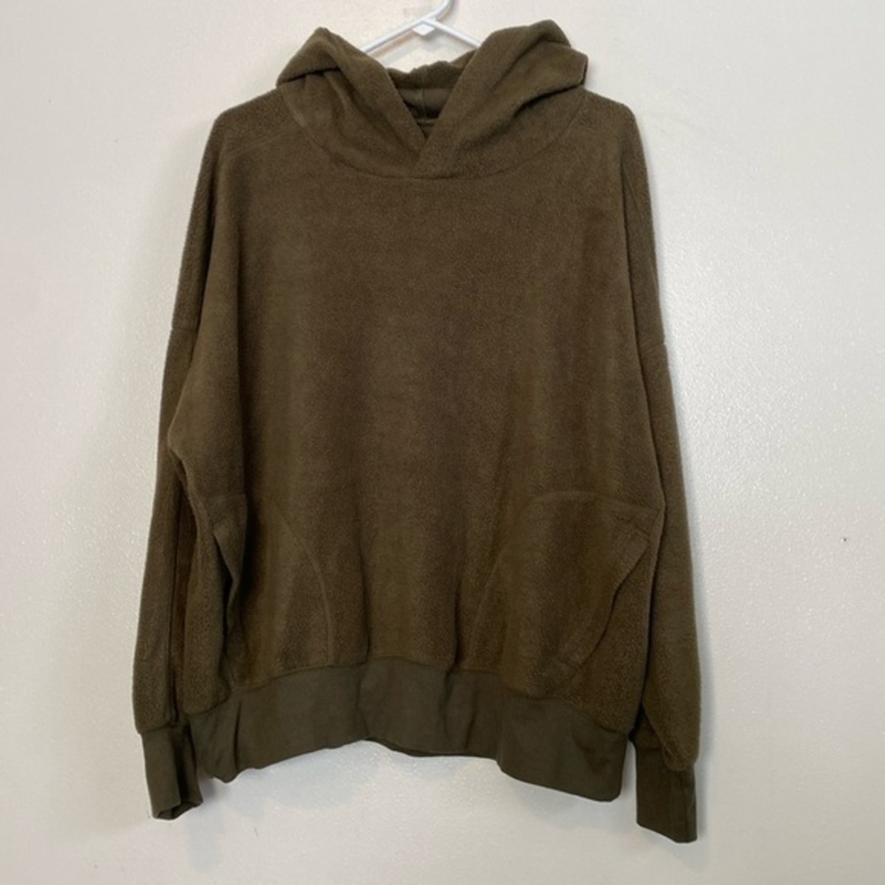 SO green cozy ling sleeve uber soft rayon blend sweatshirt hoodie Xl